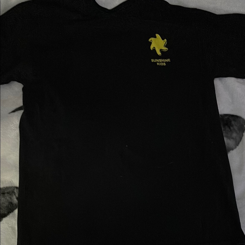 Black T-Shirt with Yellow Logo